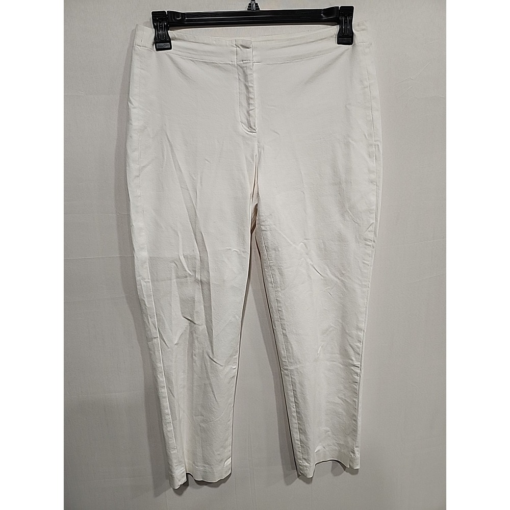 J. Jill Missy Pants Womens Size 8 White, 27 Inseam 32 Waist Cotton/Spandex